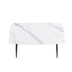 Table à manger rectangulaire moderne blanche de 160 cm