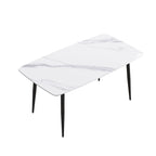 Table à manger rectangulaire moderne blanche de 160 cm