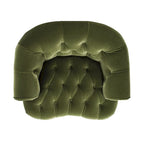 Fauteuil d'appoint capitonné – Cadre en bois massif, Clous décoratifs, 107 larg. x 96,5 prof. x 80 haut. cm, Capacité de 136 kg
