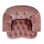 Fauteuil d'appoint capitonné – Cadre en bois massif, Clous décoratifs, 107 larg. x 96,5 prof. x 80 haut. cm, Capacité de 136 kg