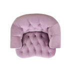 Fauteuil d'appoint capitonné – Cadre en bois massif, Clous décoratifs, 107 larg. x 96,5 prof. x 80 haut. cm, Capacité de 136 kg