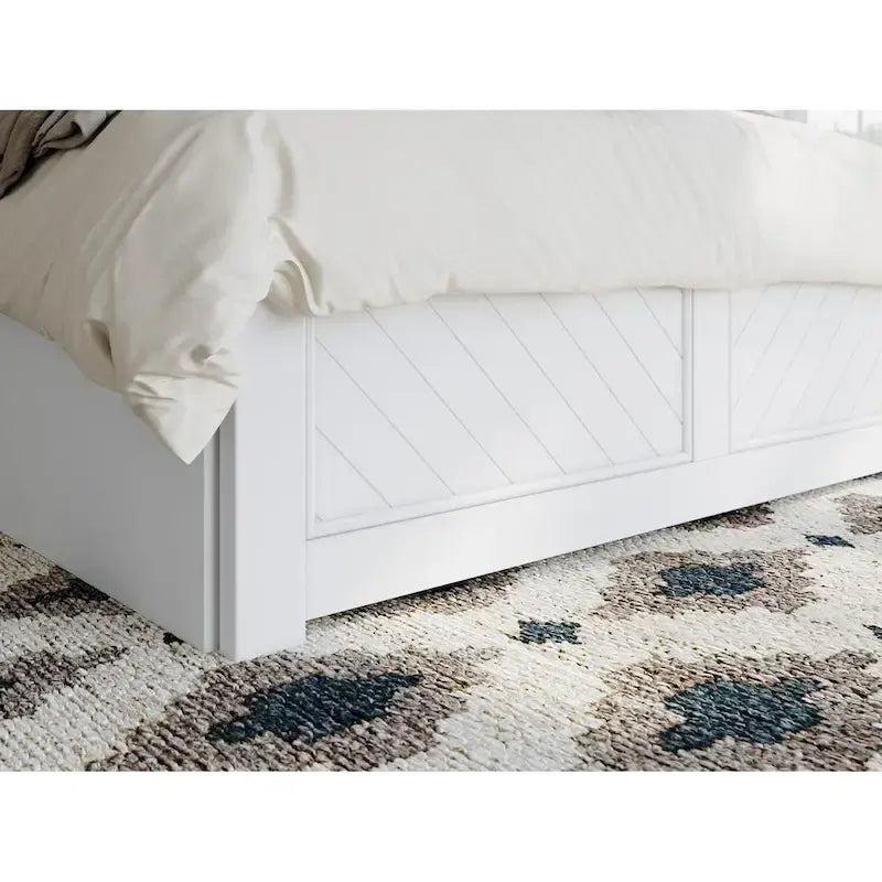 Lit plateforme complet Canyon avec pied de lit assorti et lit gigogne complet