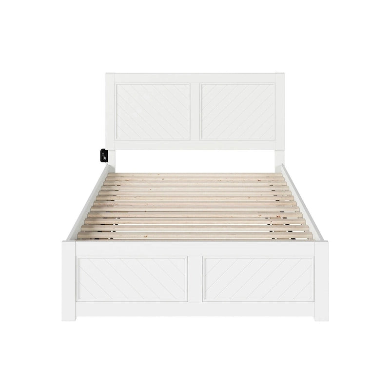 Lit plateforme complet Canyon avec pied de lit assorti et lit gigogne complet