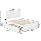 Lit plateforme complet Canyon avec pied de lit assorti et lit gigogne complet