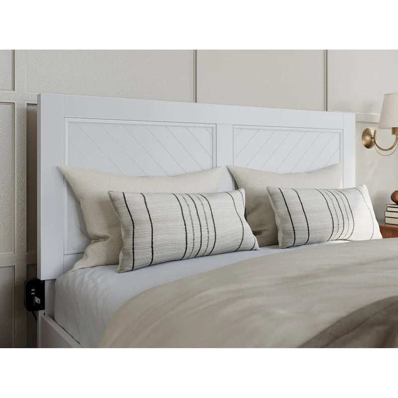 Lit plateforme complet Canyon avec pied de lit assorti et lit gigogne complet
