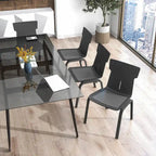Chaises de bureau empilables Mercer Modernes Noires, Lot de 4 – Chaises de bureau