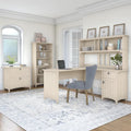 Bureau d'angle Salinas 60W avec suite de rangement – Bureau à domicile blanc antique