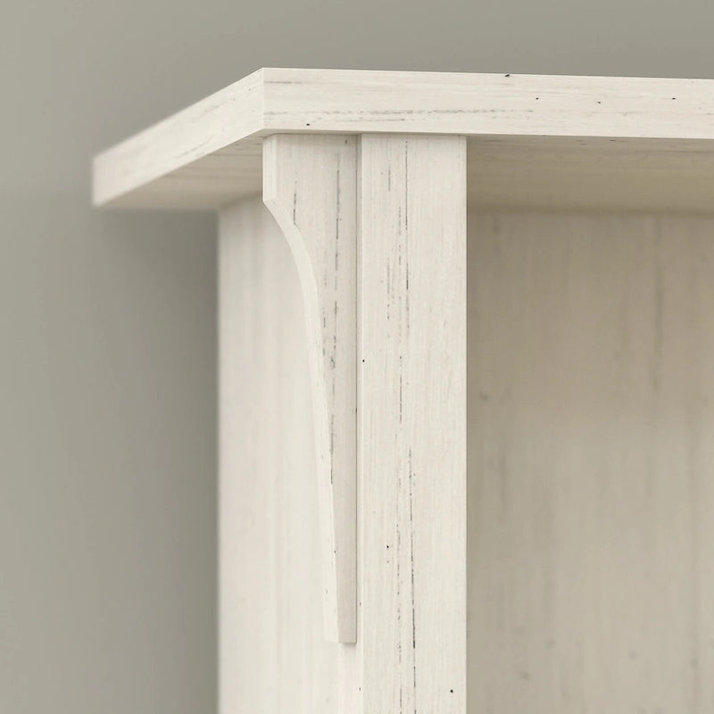Bureau d'angle Salinas 60W avec suite de rangement – Bureau à domicile blanc antique