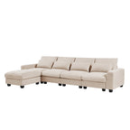 Canapé d'angle moderne en forme de L, garni de plumes, convertible, avec méridienne réversible pour le salon