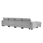 Canapé d'angle moderne en forme de L, garni de plumes, convertible, avec méridienne réversible pour le salon
