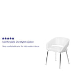 Fauteuil de réception contemporain en LeatherSoft avec pieds chromés