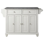 Îlot de cuisine Cambridge en granit massif – Acajou vintage, 51,5x18x36"