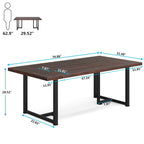 Bureau d'ordinateur exécutif de 70,8 pouces pour bureau à domicile