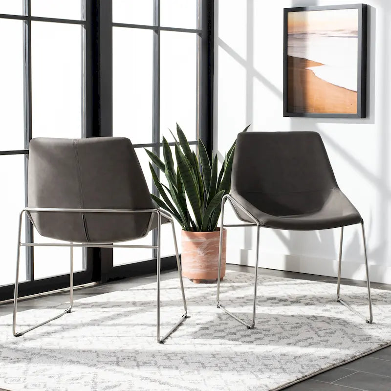 Chaise de salle à manger Oliva Mid Century, lot de 2 – 25x24x33,3 po.