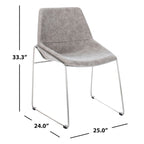 Chaise de salle à manger Oliva Mid Century, lot de 2 – 25x24x33,3 po.