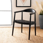 Fauteuil d'appoint Therese en cuir tressé – 63,5 cm L x 53,3 cm P x 78,7 cm H