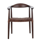 Fauteuil d'appoint Therese en cuir tressé – 63,5 cm L x 53,3 cm P x 78,7 cm H