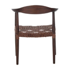 Fauteuil d'appoint Therese en cuir tressé – 63,5 cm L x 53,3 cm P x 78,7 cm H