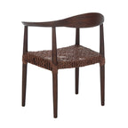 Fauteuil d'appoint Therese en cuir tressé – 63,5 cm L x 53,3 cm P x 78,7 cm H