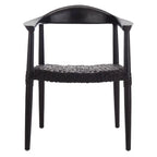 Fauteuil d'appoint Therese en cuir tressé – 63,5 cm L x 53,3 cm P x 78,7 cm H