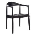 Fauteuil d'appoint Therese en cuir tressé – 63,5 cm L x 53,3 cm P x 78,7 cm H