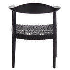 Fauteuil d'appoint Therese en cuir tressé – 63,5 cm L x 53,3 cm P x 78,7 cm H