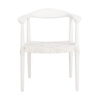 Fauteuil d'appoint Therese en cuir tressé – 63,5 cm L x 53,3 cm P x 78,7 cm H
