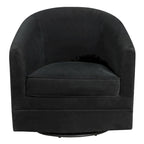 Fauteuil pivotant moderne avec base en métal - 30,5 x 31 x 28,5 (L x l x H)