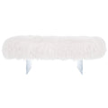 Pouffe en peau de mouton Gaetane – Repose-pieds de salon Luxe Couture