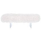 Pouffe en peau de mouton Gaetane – Repose-pieds de salon Luxe Couture
