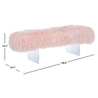 Pouffe en peau de mouton Gaetane – Repose-pieds de salon Luxe Couture