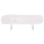 Pouffe en peau de mouton Gaetane – Repose-pieds de salon Luxe Couture