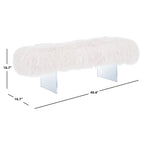 Pouffe en peau de mouton Gaetane – Repose-pieds de salon Luxe Couture
