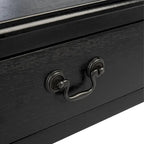 Table d'appoint de ferme avec tiroir et étagère ouverte – Pieds tournés en balustre, 48 cm L x 41 cm P x 66 cm H