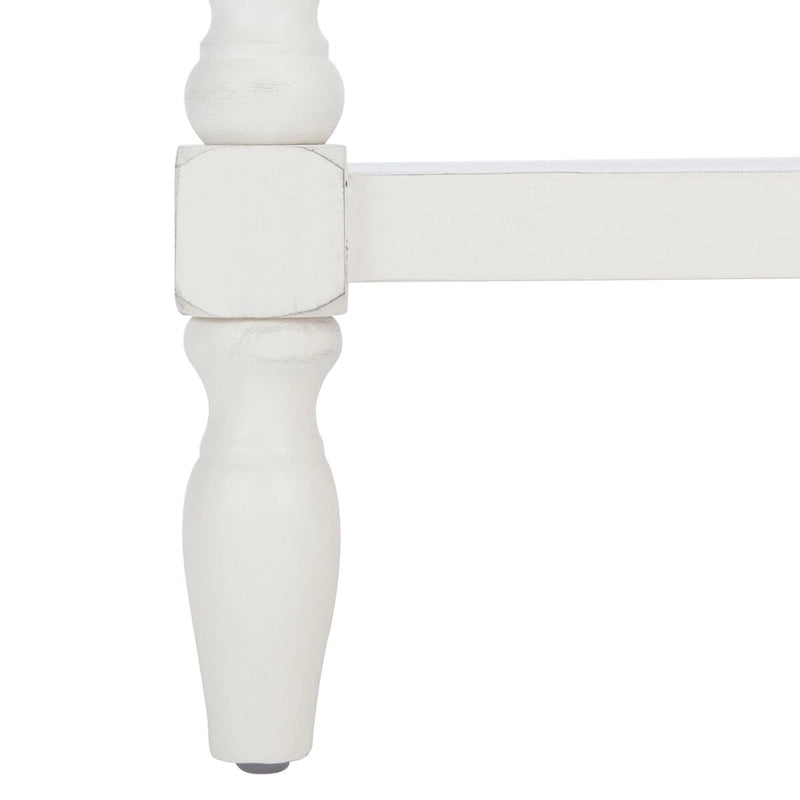 Table d'appoint de ferme avec tiroir et étagère ouverte – Pieds tournés en balustre, 48 cm L x 41 cm P x 66 cm H