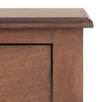 Table d'appoint de ferme avec tiroir et étagère ouverte – Pieds tournés en balustre, 48 cm L x 41 cm P x 66 cm H