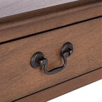 Table d'appoint de ferme avec tiroir et étagère ouverte – Pieds tournés en balustre, 48 cm L x 41 cm P x 66 cm H