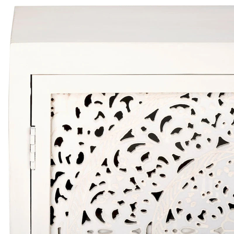 Meuble TV Ciji 2 étagères 2 portes, convient aux téléviseurs jusqu'à 60 po – 55x15x26 po