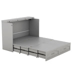 Lit escamotable Queen/Full avec tiroir et un ensemble de prises de courant et ports USB