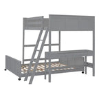 Lit superposé double sur double/double sur double avec bureau