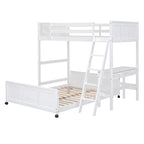 Lit superposé double sur double/double sur double avec bureau