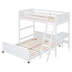 Lit superposé double sur double/double sur double avec bureau