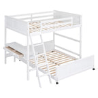 Lit superposé double sur double/double sur double avec bureau