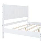 Lit plateforme en bois Queen Size avec tête de lit rectangulaire
