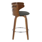 Tabouret de comptoir à hauteur fixe Cranagh 26" avec pieds en bois courbé, lot de 2