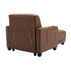 Méridienne inclinable capitonnée – Tissu polyester, Assise en mousse, Capacité 181 kg, 102x145x97 cm