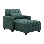 Méridienne inclinable capitonnée – Tissu polyester, Assise en mousse, Capacité 181 kg, 102x145x97 cm
