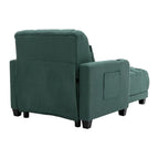 Méridienne inclinable capitonnée – Tissu polyester, Assise en mousse, Capacité 181 kg, 102x145x97 cm