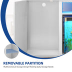 Meuble d'aquarium de 52 pouces de large pour aquariums de 55-75 gallons avec bande lumineuse RVB