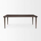 Table rectangulaire en bois massif Suvan, brun foncé moyen